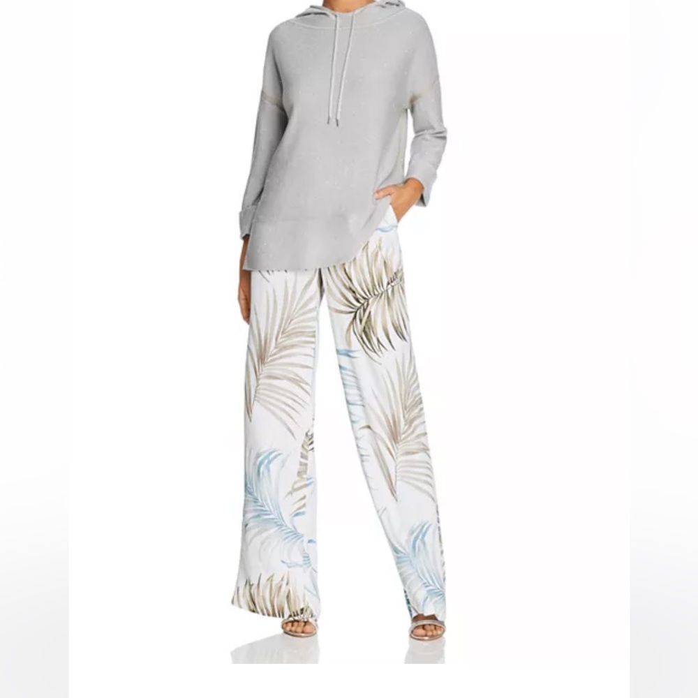 Layfayette 148 New York Hester Posh Palm Wide-leg Drape Cloth Pants